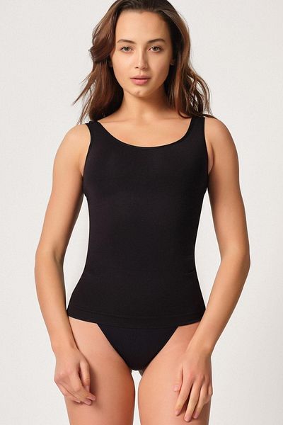 Cecimer Size 1 Reducing 5025 Women's Seamless Thick Strap Athlete Corset Black