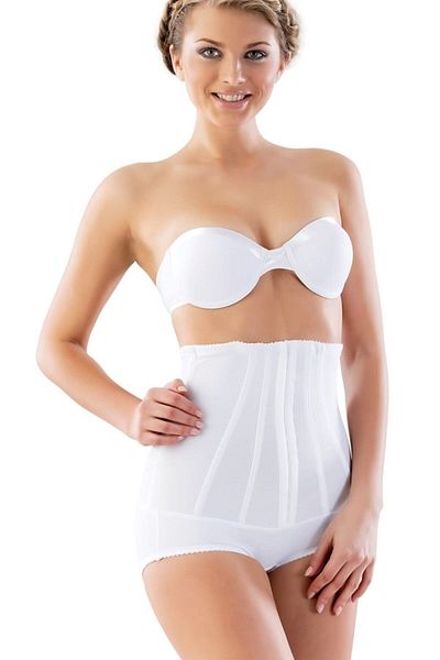 Cecimer 2824 Corset cu sârmă cu talie înaltă, alb, mărime redusă 1