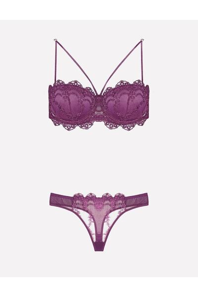 Nurteks 4591 Set sutien căptușit cu sârmă din dantelă ecru