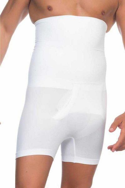 Cecimer Men's Seamless Double Layer Boxer Corset, Reduced by 1 Size E1005