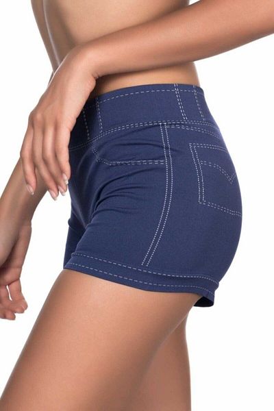 Cecimer Boxer de damă, albastru, din denim, fără cusături, mărimea inferioară 1, mărimea 3802