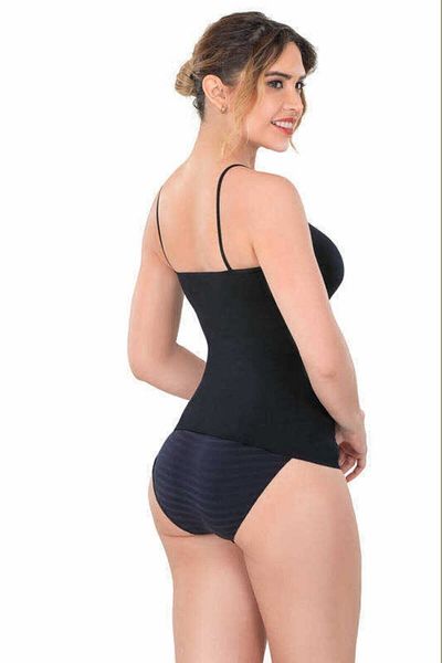 Cecimer 1 Size Down Women's Black Thin Strap Corset Athlete 5020