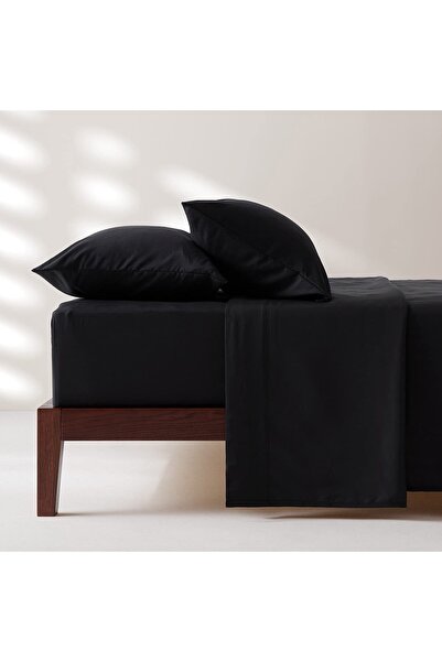 İz Concept Iz Premium Black Single Sheet Set - Cotton Poplin, High Quality, 240 En