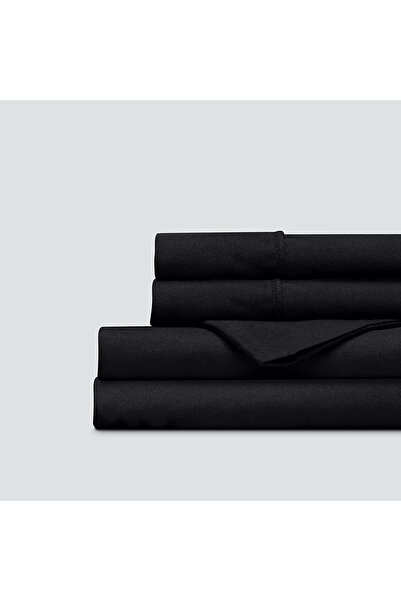 İz Concept Iz Premium Black Single Sheet Set - Cotton Poplin, High Quality, 240 En