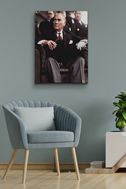Sennight Atatürk Kanvas Tablo Dekoratif Atatürk Portre Tablo 204