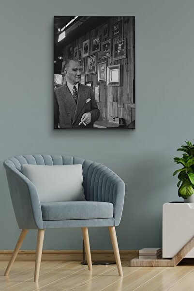 Sennight Atatürk Kanvas Tablo Dekoratif Atatürk Portre Tablo 198