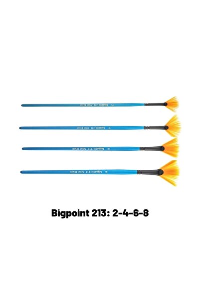 Bigpoint 213 Серія Синтетична щетина Віялова щітка Набір з 4 штук 2-4-6-8
