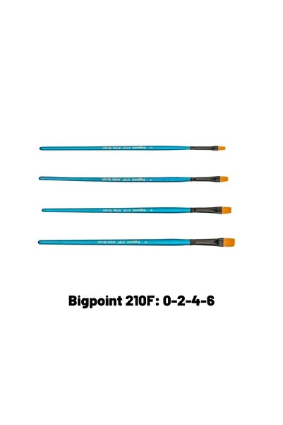 Bigpoint 210f Серія Синтетична щетина Пряма обрізка Щітка Набір з 4 штук 0-2-4-6