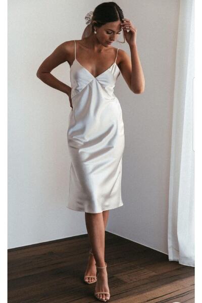 laferlin Σατέν φόρεμα με επένδυση