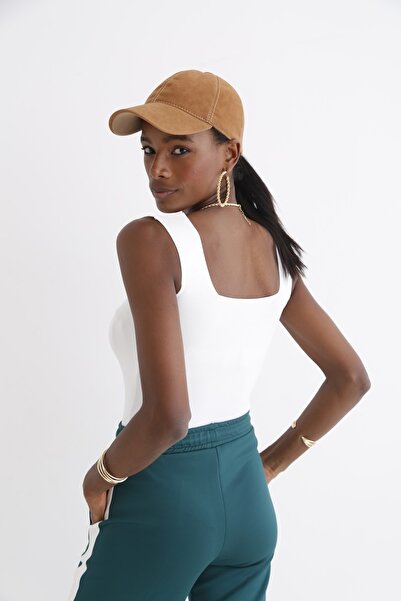 Rita Thick Strap White Square Collar Knitwear Undershirt