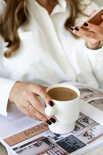 Beige & Stone Colorfull Coffee Collection Handmade Ceramic Mug with Top Handle