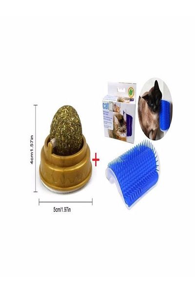 Özasya AVM Catnip Cat Mint Play Ball + Cat Itching Apparatus Blue