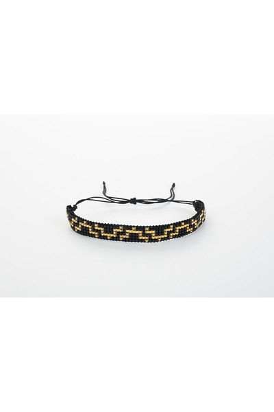 Kaeria Accessory سوار منسوج بتفاصيل خط ذهبي من ميوكي
