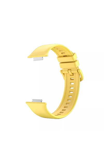 Nezih Case Huawei Watch Fit 2 Uyumlu Spor Jel Silikon Kordon Sarı