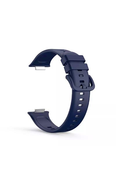 Nezih Case سوار سيليكون جل رياضي متوافق مع ساعة Huawei Watch Fit 2 باللون الأزرق الداكن
