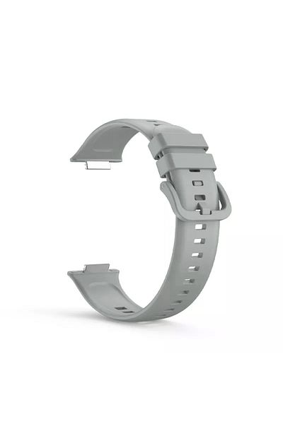 Nezih Case سوار سيليكون جل رياضي متوافق مع ساعة Huawei Watch Fit 2 باللون الرمادي