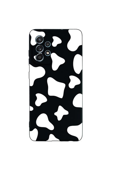 Molly Technology Galaxy A52 Compatible Cow Pattern Inside Velvet Silicone Case
