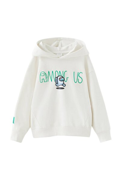 Among Us Baskılı Kapüşonlu Sweatshirt Hoodie