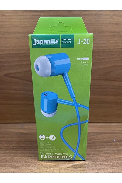 Japanex Mikrofonlu Kablolu Kulaklık J-20 92db MAVİ