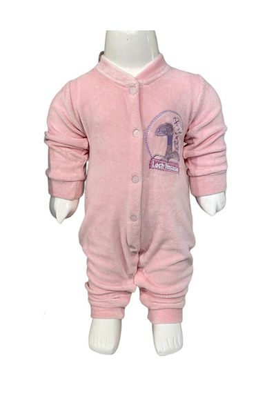 Aziz Bebe 0-6 Months Velvet Footless Jumpsuit