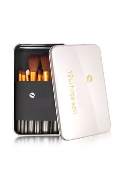 Anorya Набір з 12 макіяжних пензлів - в елегантному металевому футлярі