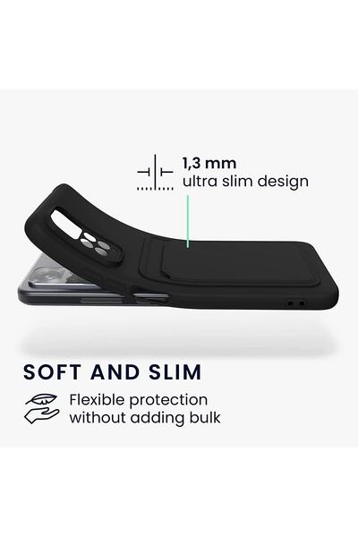 m.tk moveteck Xiaomi Redmi Note 11 Pro 4.5g Compatible Case Camera Protected Wallet Style Silicone Cover with Business Card