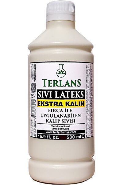 Terlans Ekstra Kalın Sıvı Lateks 500 Ml Fırça Ile Sürülebilir Kalıp Sıvısı Thick Liquid Latex