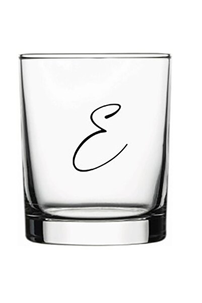 blackbonds Letter E Whiskey Glass Letter
