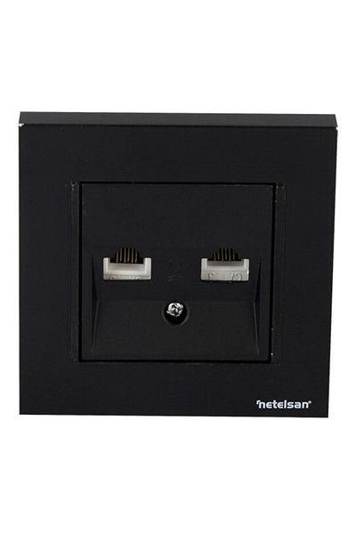 Netelsan Byobu Black Data-numeris Phone Socket (cat3-cat6) - Framed