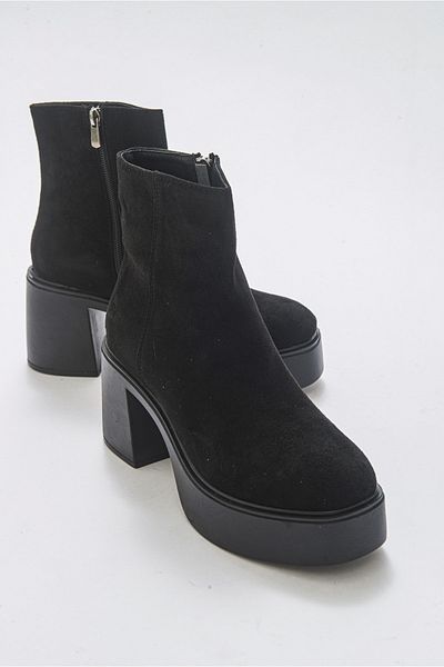 LuviShoes Dámské semišové boty West Black