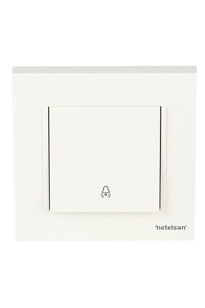 Netelsan Byobu White Bell - Light Switch (with Frame) 1 Piece