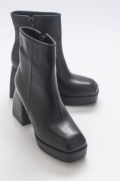 LuviShoes Černé dámské kozačky Lesley