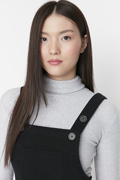 Trendyol Collection Tkané černé mini šaty TWOAW20EL2134