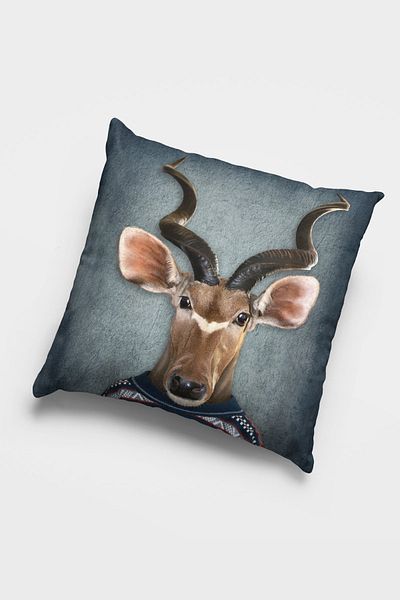 Viva Home 43x43cm Premium Clothed Antelope Thai Feather Woven Fabric Double Sided Throw Pillow Cover Krl951