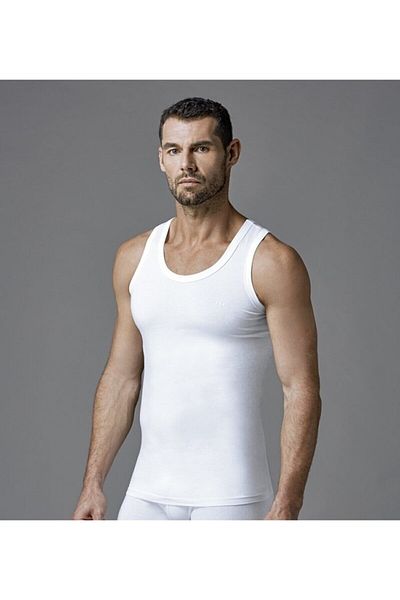 Eros Ανδρικό Χοντρό λουράκι Classic Tank Top Σετ 2 95% Βαμβάκι Ελαστάνη
