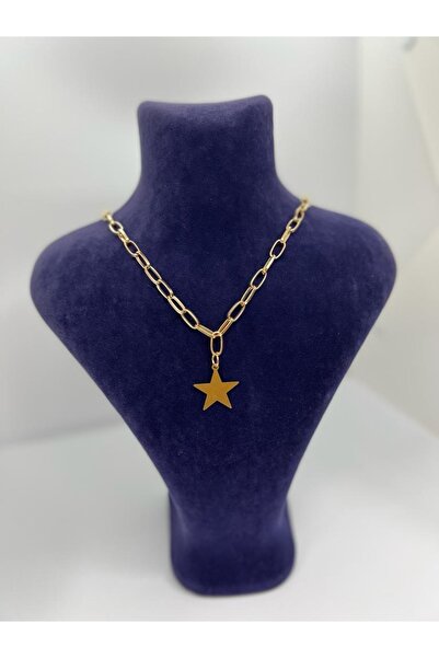 Kopuz Jewelry Yıldız Tasarımlı Çelik Kolye