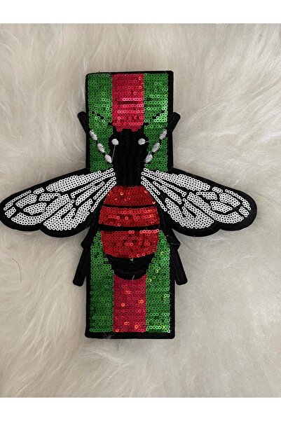 Gönülden Tasarım 24x23 Cm Design Bee Flake Paiete Applique Patch Crestă Broderie
