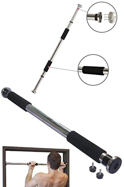 Deez Spor Clifton Barfiks Çubuğu 60-100 cm Çift Süngerli Ayarlanabilir Barfiks Çekme Demiri Barfiks Aleti