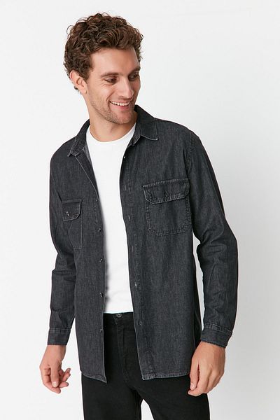 Trendyol Collection Hemd - Schwarz - Regular Fit