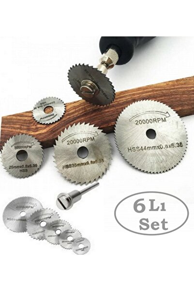 Depolife Dremel Matkap Testere Diski 6 Parça Set Ince Kesim Mini Testere Hobi Testeresi Matkap Ucu Testeresi