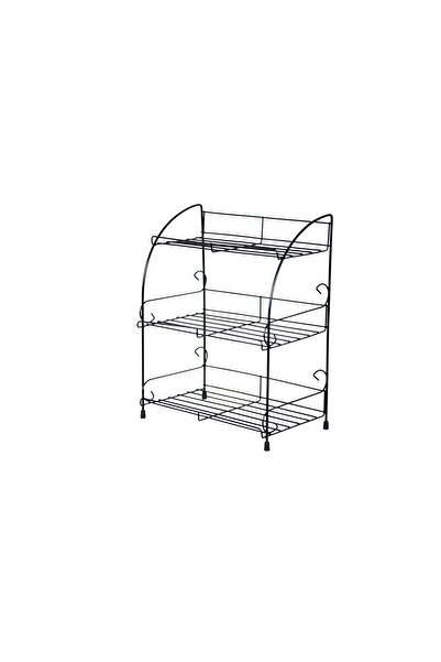 nilşah Üç Katlı Tel Stand-siyah