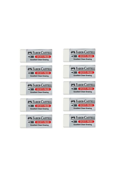 Faber Castell Dust Free Small Size White Eraser No:30-4 Pieces