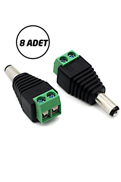 OEM Dc Erkek Power Konnektör Klemens Barrel Jack Güç 5.5x2.1 (8 ADET)