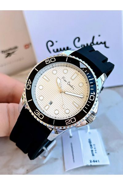 Pierre Cardin Pr.08.cd.1008 Silicone Cord Men's Wristwatch 30 Mt Waterproof