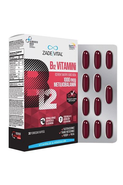 Zade Vital Vitamin B12 30 Soft Capsule
