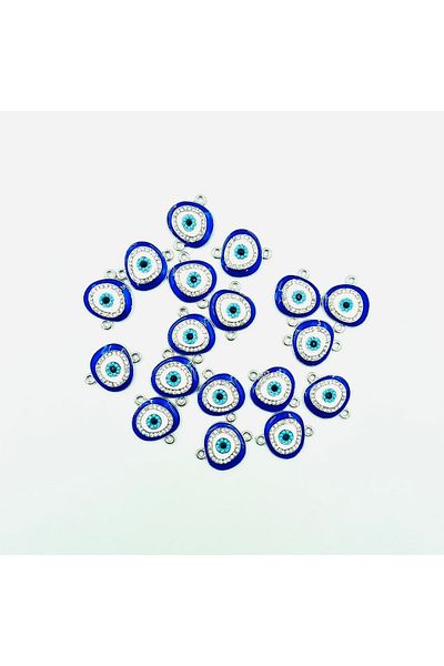 yiğit aksesuar Crystal Stone Evil Eye Model Intermediate Apparatus Necklace Bracelet Anklet Tip 10 Pieces