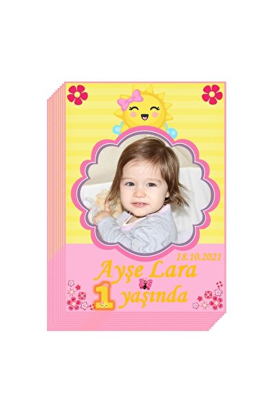 Elara Tasarım Güneş Temalı Doğum Günü Magnet 6x9 18 Adet Poşetli Ve Kurdeleli