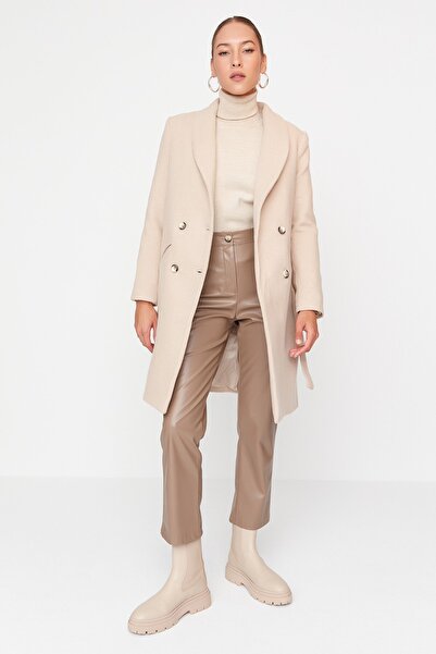 Trendyol Collection Coat - Gray - Wrapover