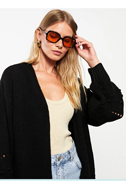 LC Waikiki Şal Yaka Kendinden Desenli Uzun Kollu Kadın Triko Hırka