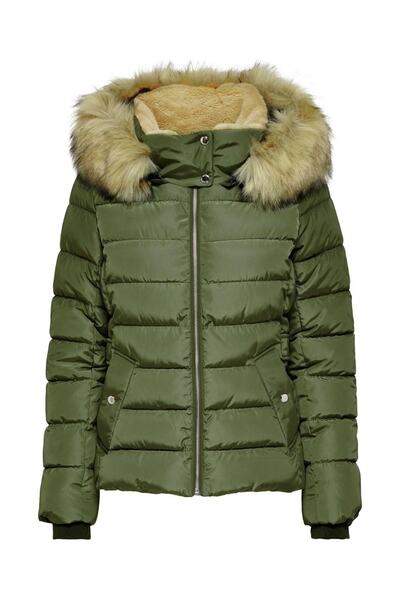 ONLY Γυναικείο παλτό Onlcamılla Quilted Furhood